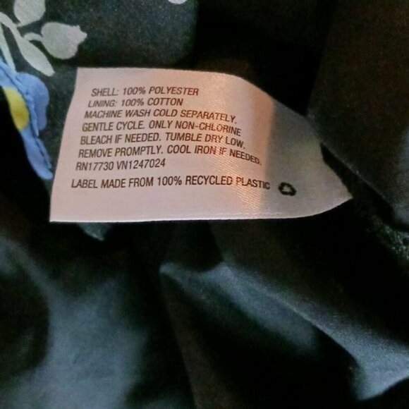 Sandy Liang Womens Size M Dress Black Floral Ruffle Tiered Puff Sleeve Mini - Picture 8 of 8